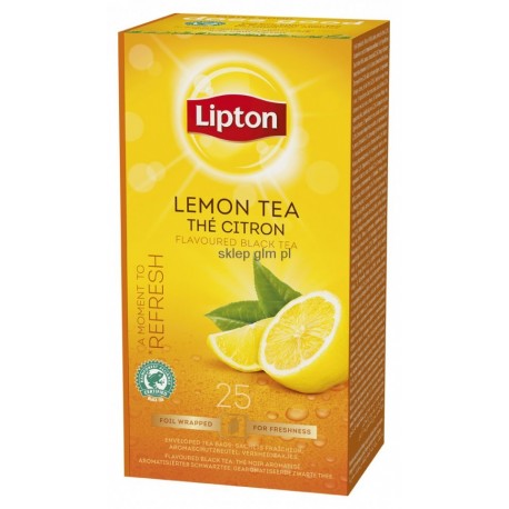 Lipton Lemon černý čaj aromatizovaný s citrónem 25 x 1,6g