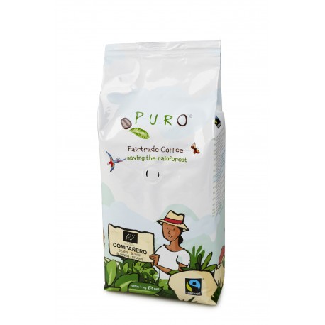 PURO BIO COMPANERO Fairtrade Coffee zrnková káva 1kg