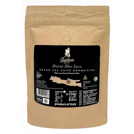 Barbera Baron Blue Java 100% Robusta  zrnková káva 250g