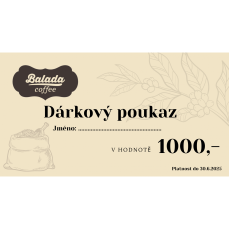 Dárkový poukaz 1000