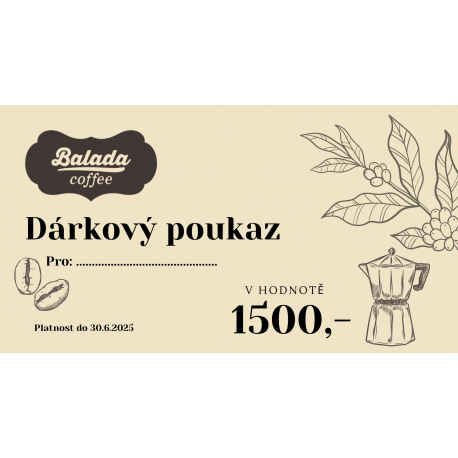 Dárkový poukaz 1500