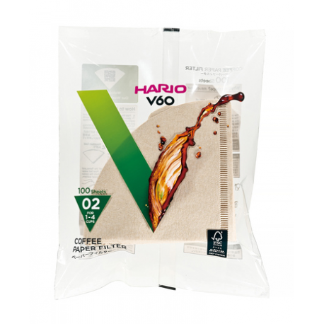 Hario Misarashi – hnedé papierové filtre V60-02 – 100 ks